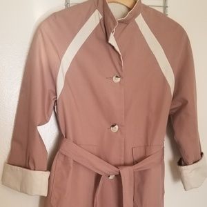 Suburban Miss VINTAGE Trench Coat. Dusty Rose Pink